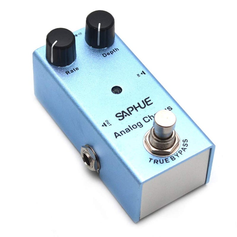 SAPHUE Analog Chorus Guitar Effects Pedal Effect Pedals Rate/Depth Knob with Steel Metal Shell Mini Single Type Dc 9V with True Bypass Switch for Multi Electric Guitar Kit - Image 1